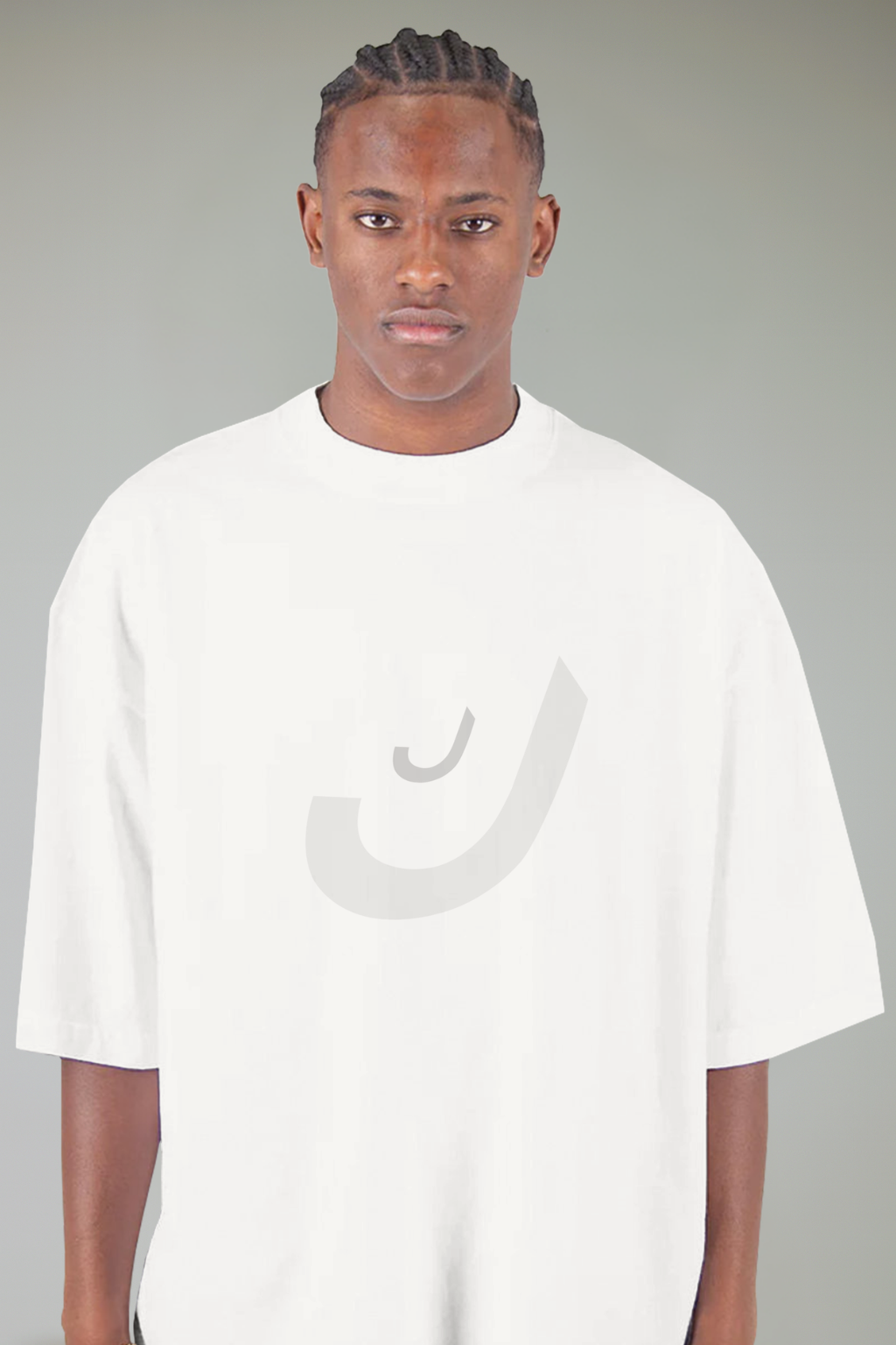 THINKER J002 — Oversized Tee | White