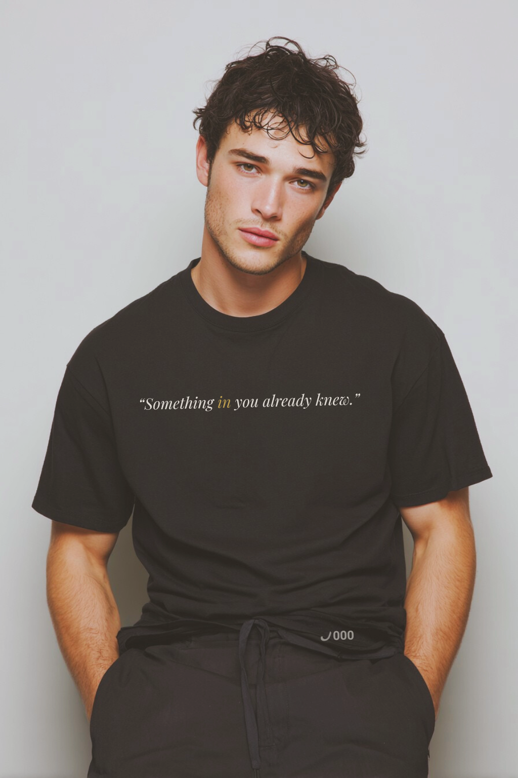 THINKER — Drop J000 Signal Tee (“Something in you already knew.”) - Black