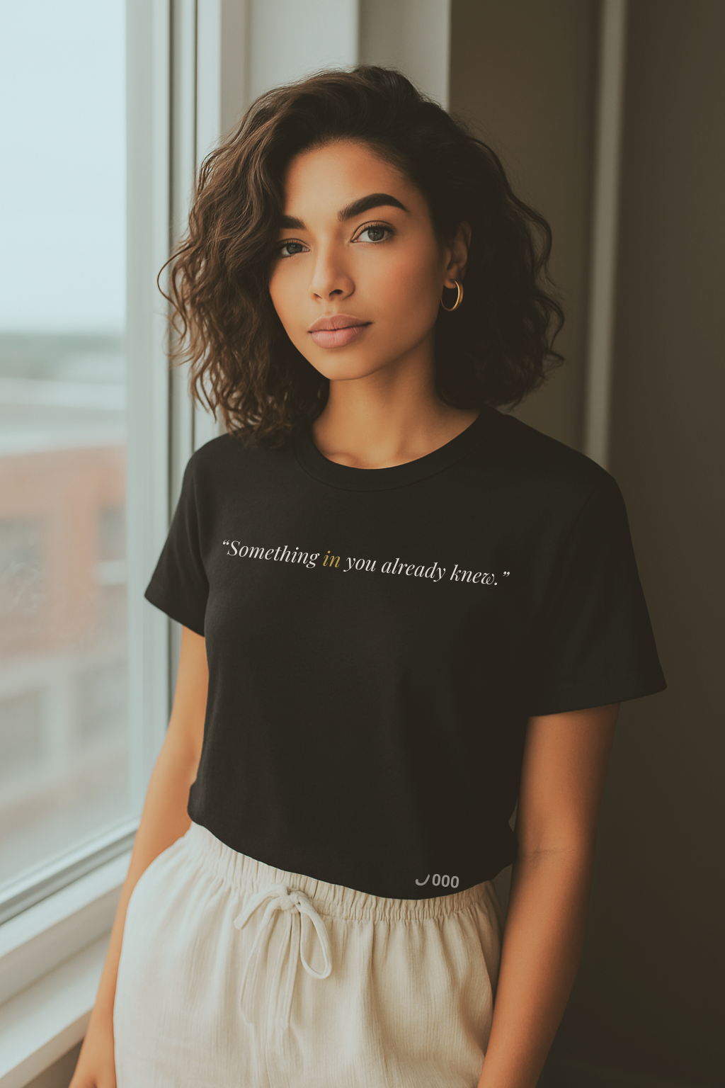 THINKER — Drop J000 Signal Tee (“Something in you already knew.”) - Black