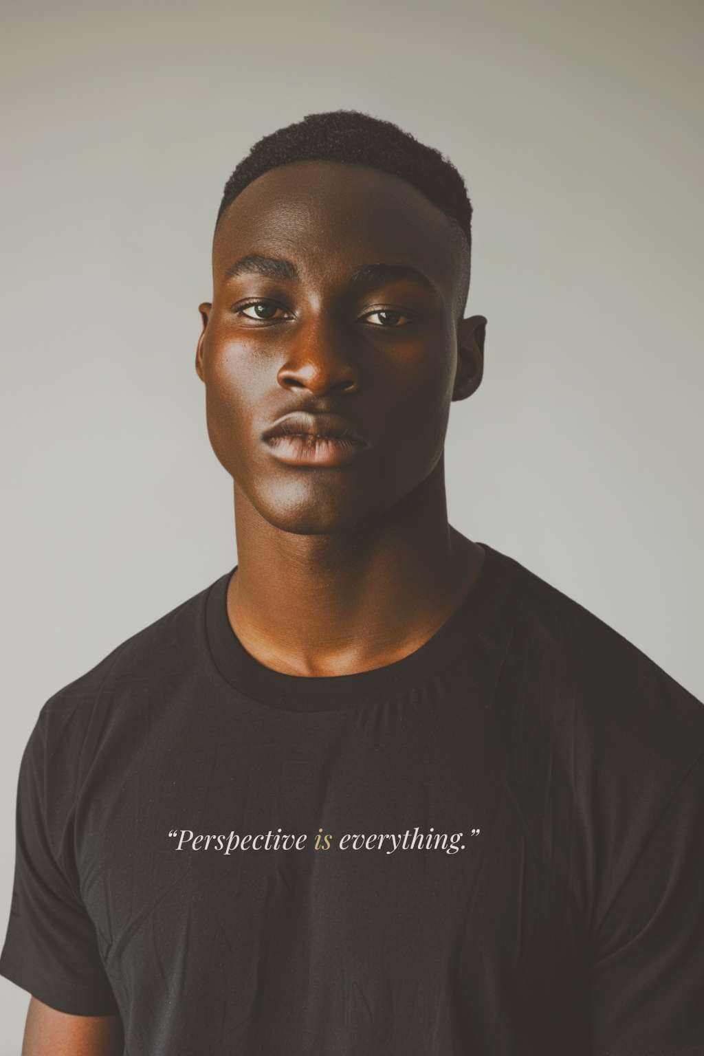 THINKER — Drop J001 "Perspective is everything." — Black Tee