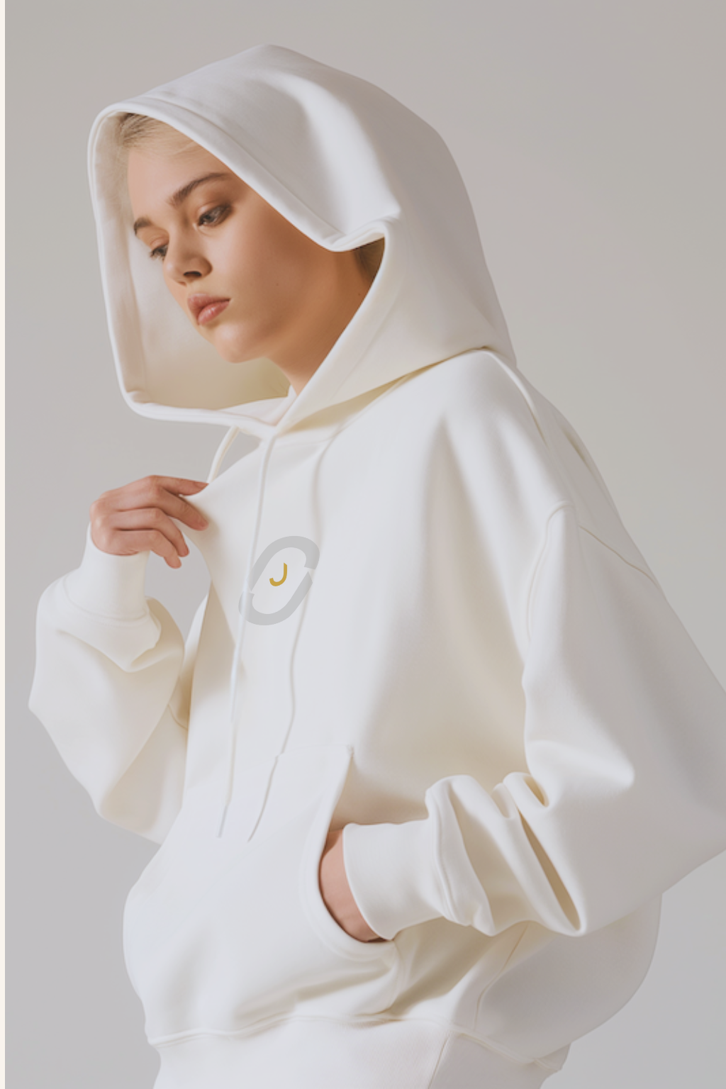 THINKER — Drop J001 Interpretive Hoodie ("Perspective is everything.") - White