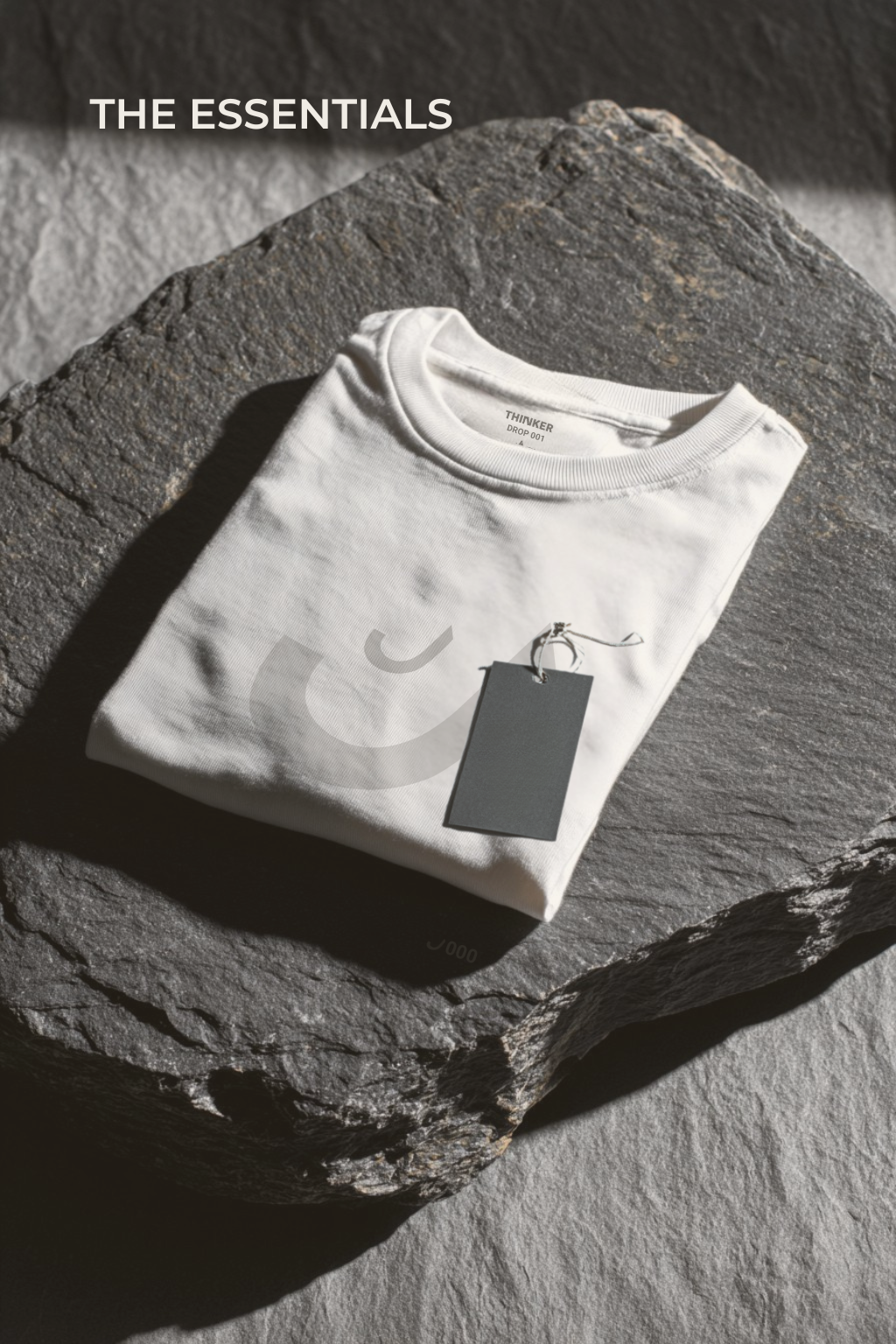 THINKER J002 — Oversized Tee | White
