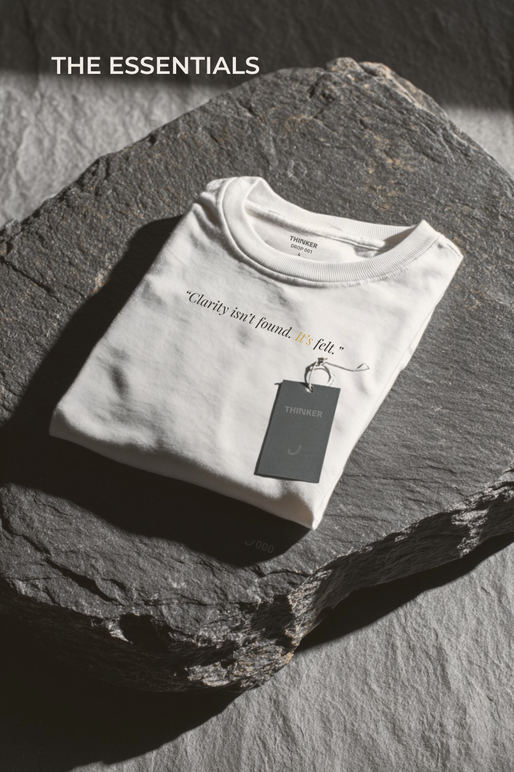THINKER J002 — Tee | White