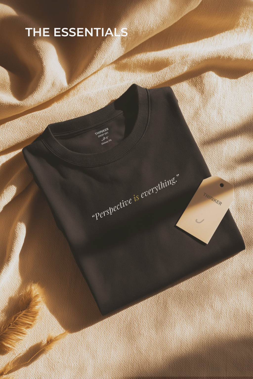 THINKER — Drop J001 "Perspective is everything." — Black Tee