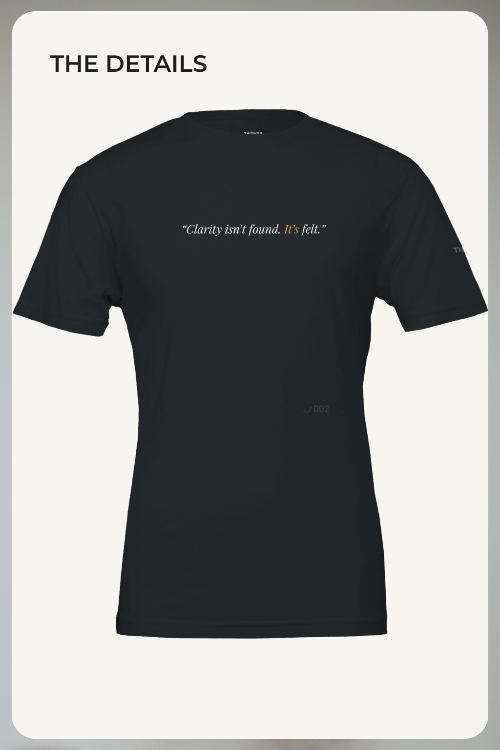 THINKER J002 — Tee | Black