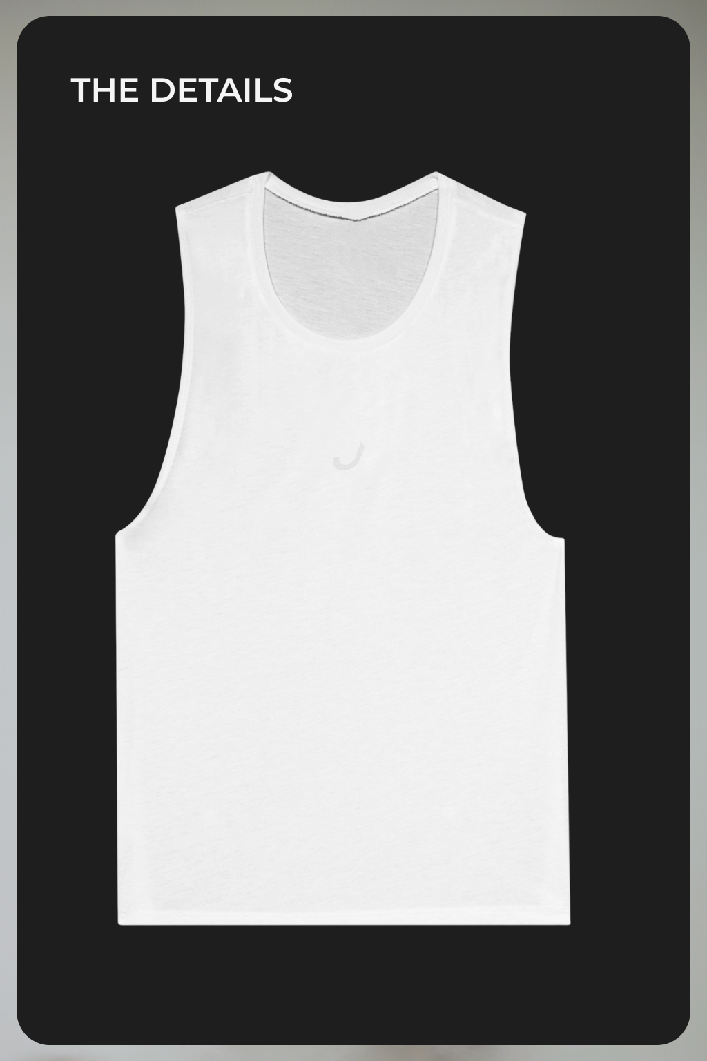 THINKER J002 — Muscle Tank | White