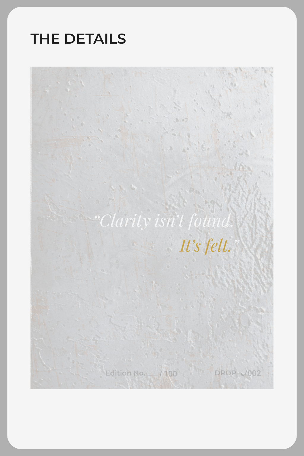 THINKER — Fine Art Giclée Print | DROP J002 (Limited Edition of 100)