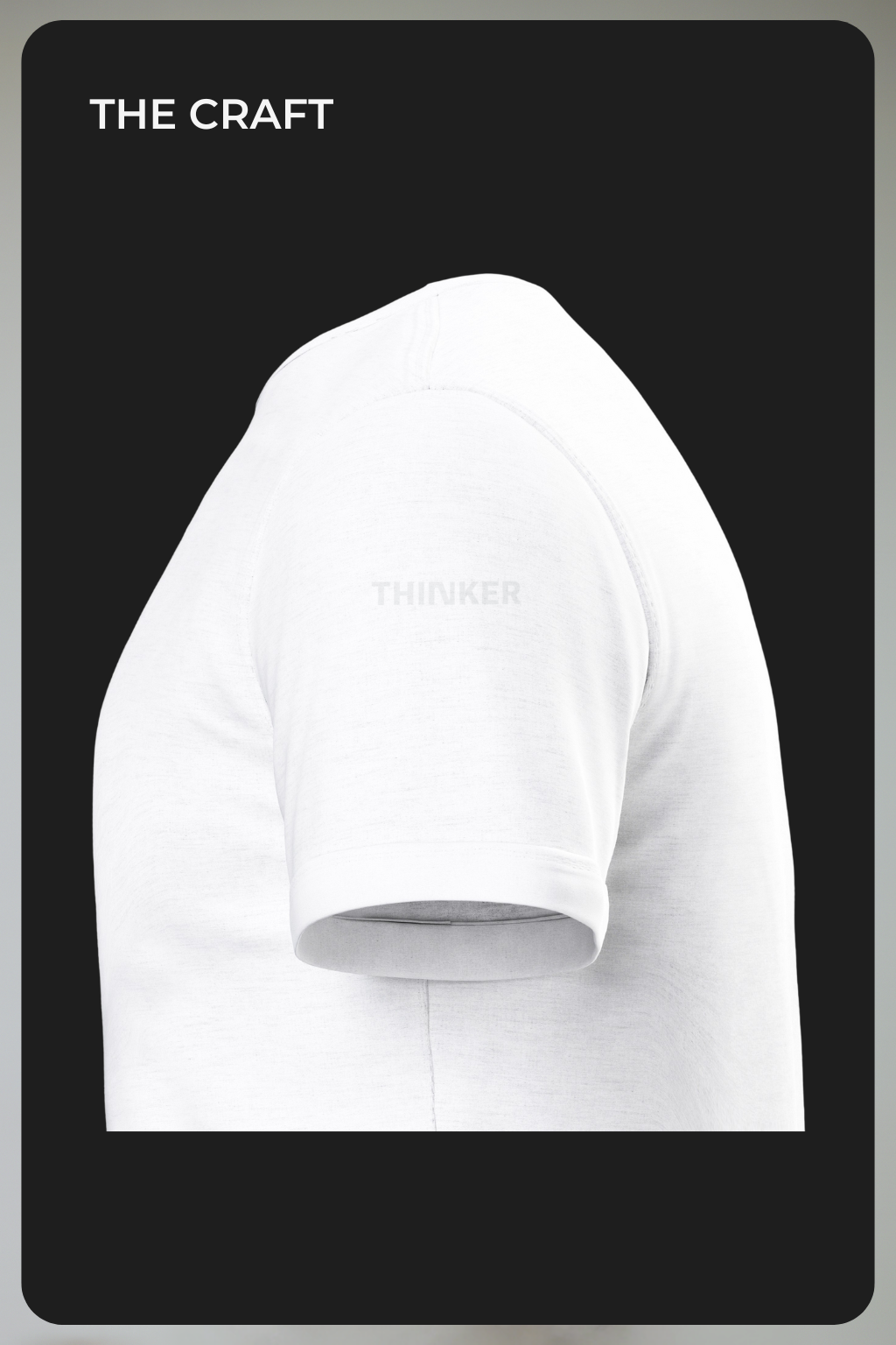 THINKER — Drop J001 "Perspective is everything." — White Tee