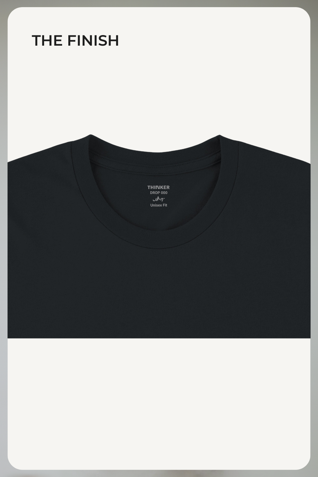 THINKER — Drop J000 Signal Tee (“Something in you already knew.”) - Black