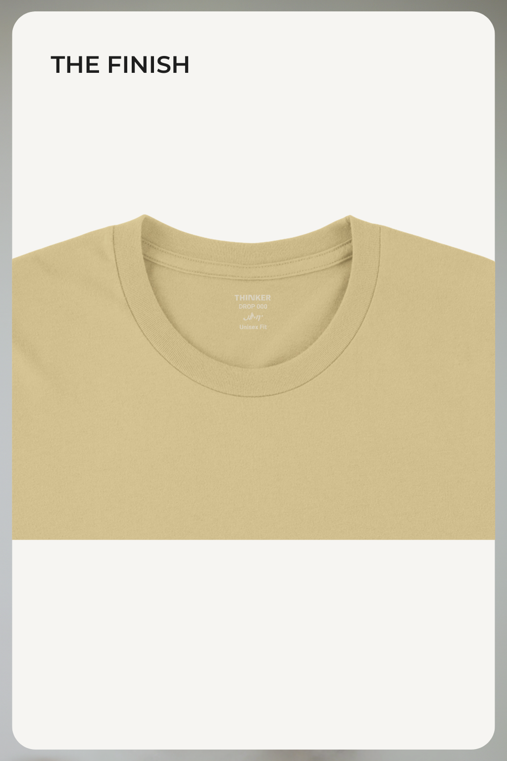 THINKER — Drop J000 Signal Tee (“Something in you already knew.”) — Soft Cream