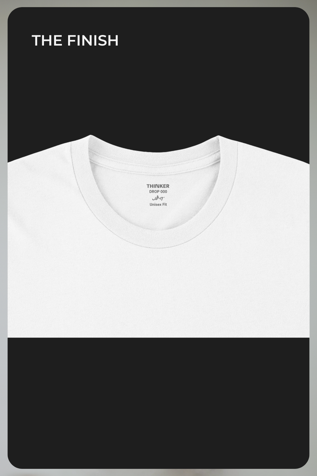 THINKER — Drop J000 Signal Tee (“Something in you already knew.”) - White