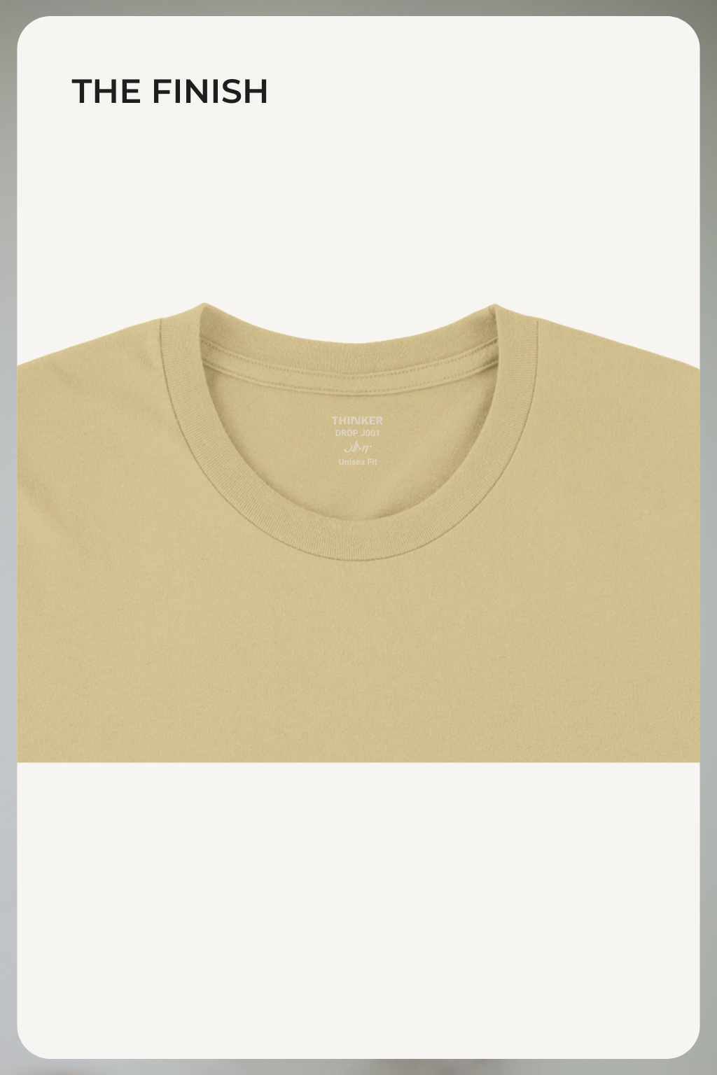 THINKER — Drop J001 "Perspective is everything." — Soft Cream Tee